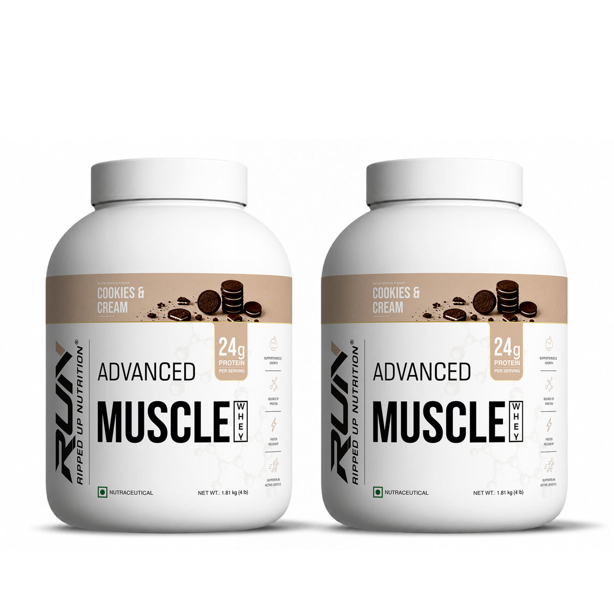 Muscle Whey Cookies and Cream 3.62kg - Ripped Up Nutrition