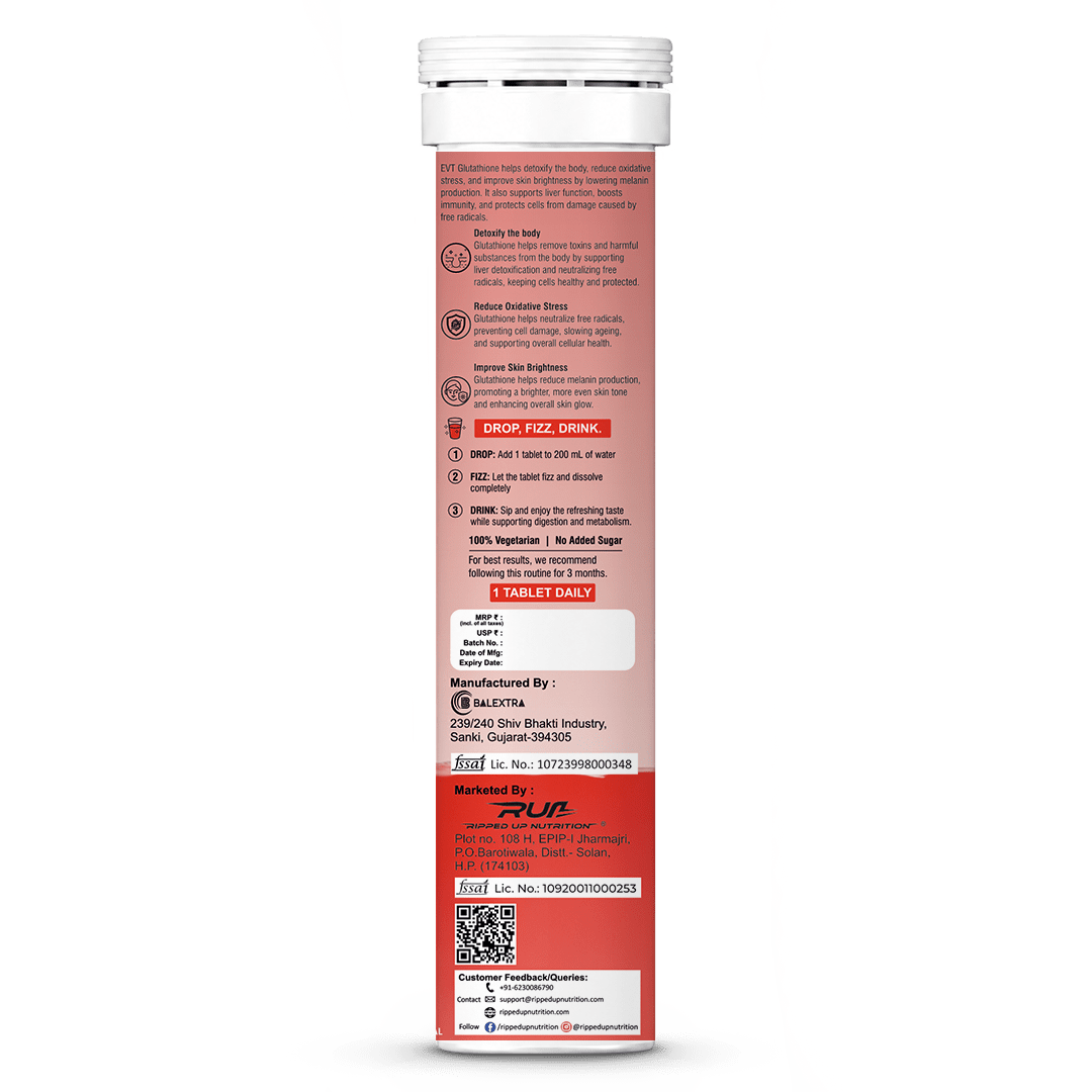 RUN Glutathione - Bright Skin+Pigmentation Support - Ripped Up Nutrition