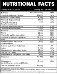 Superior Multi Vitamin + Testa Booster - 60 Softgel Capsule - Ripped Up Nutrition