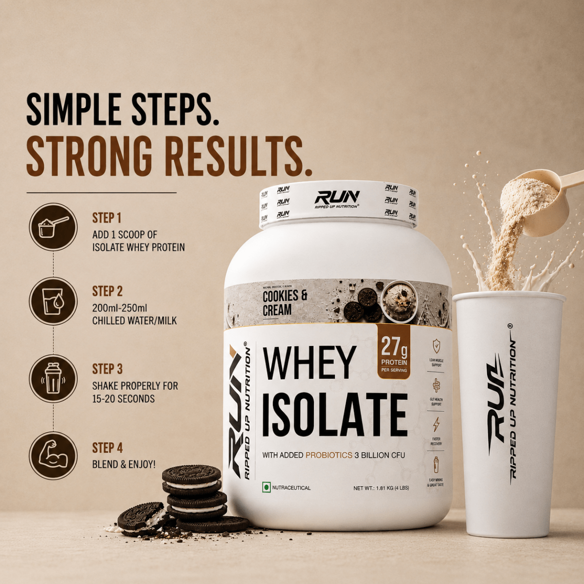 Whey Protein Isolate NEW - Ripped Up Nutrition